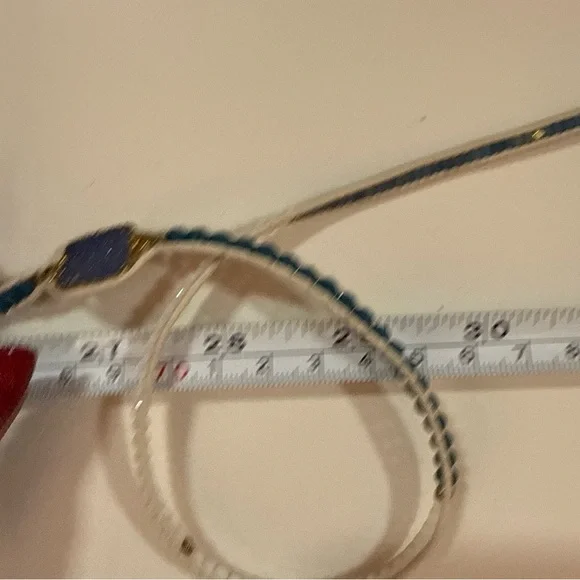 Nakamol blue white Raw gemstone boho Mediterranean long Wrap bracelet - Picture 8 of 15